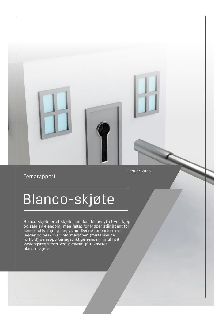 Forsiden av dokumentet Blanco-skjøte