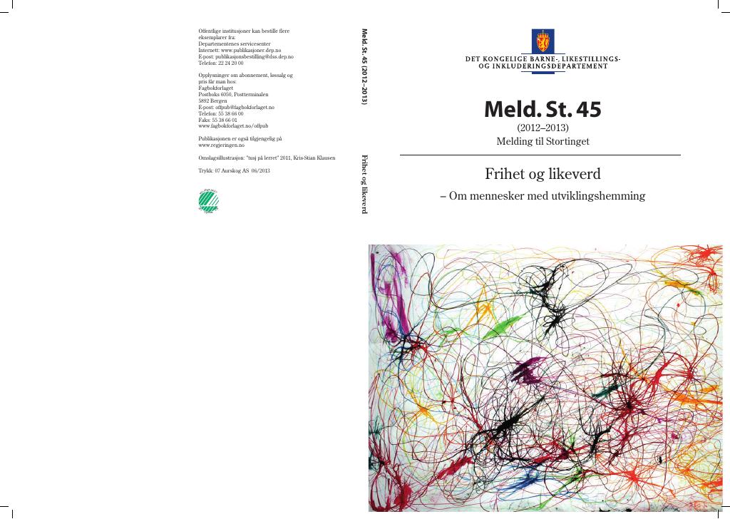 Forsiden av dokumentet Meld. St. 45 (2012–2013)