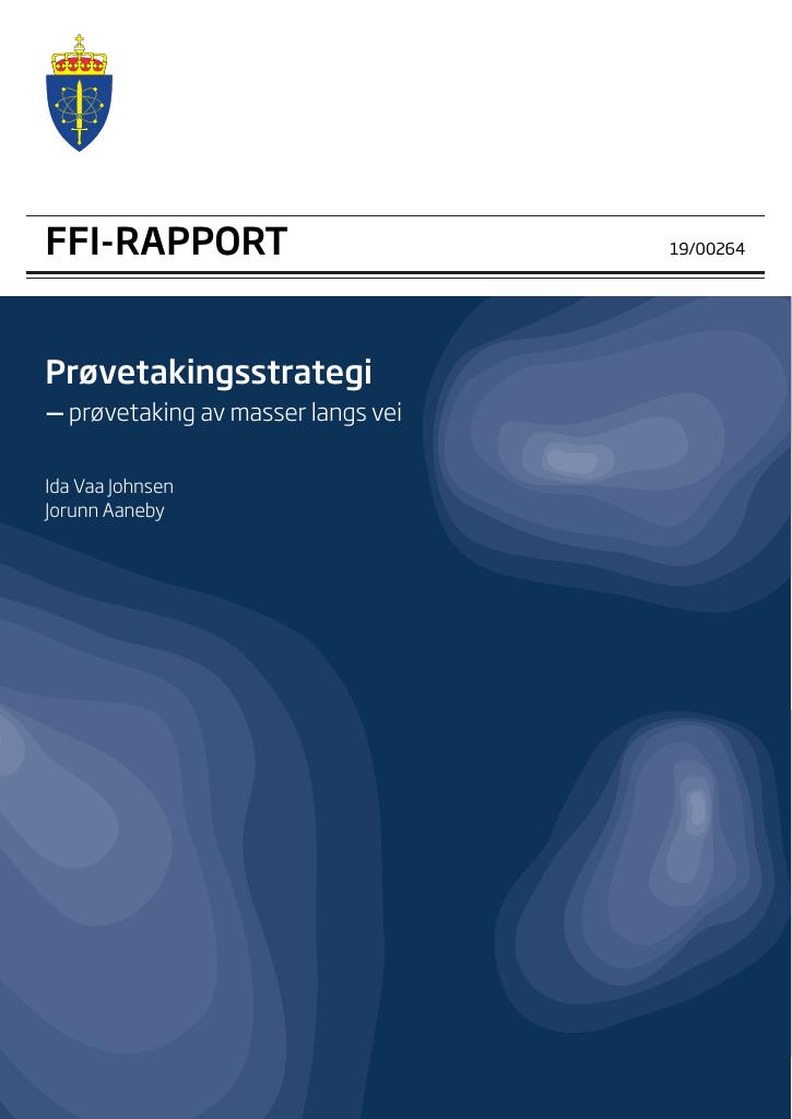 Forsiden av dokumentet Prøvetakingsstrategi : prøvetaking av masser langs vei
