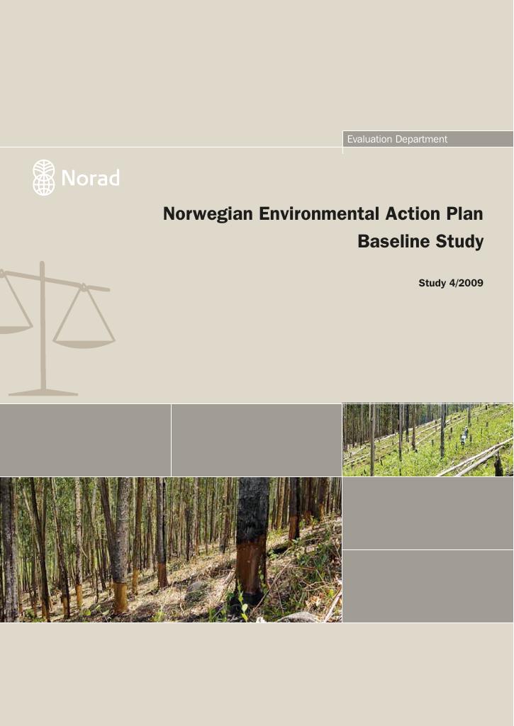 Forsiden av dokumentet Norwegian Environmental Action Plan Baseline Study