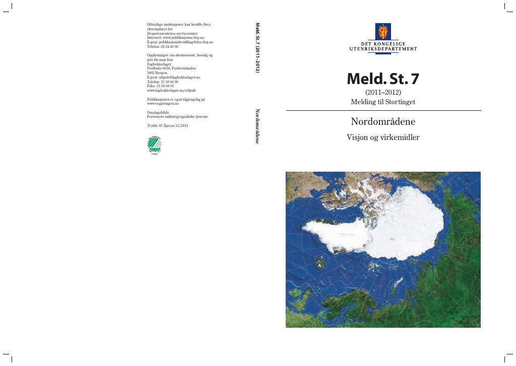 Forsiden av dokumentet Meld. St. 7 (2011–2012)