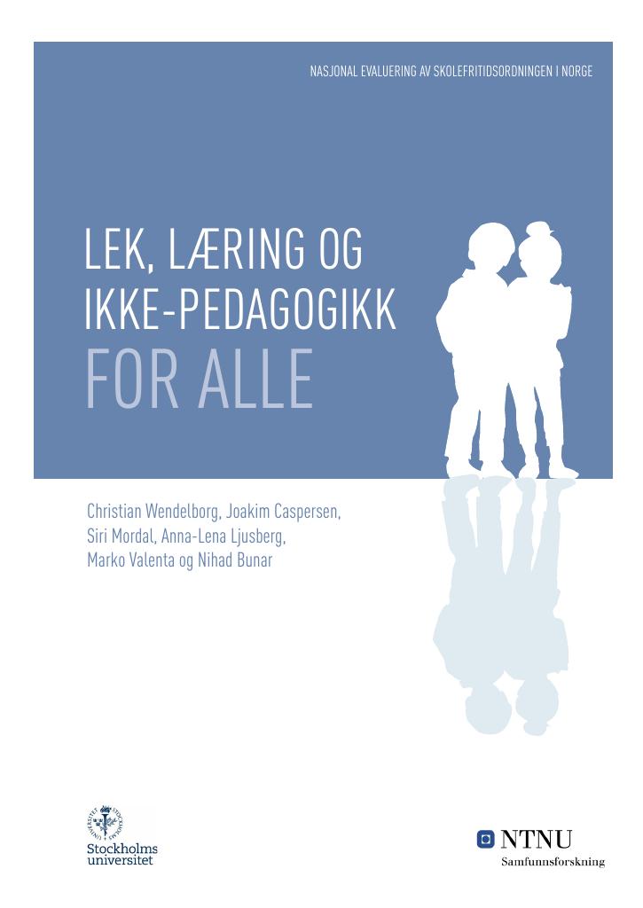 Forsiden av dokumentet Evaluering av skolefritidsordningen (SFO)