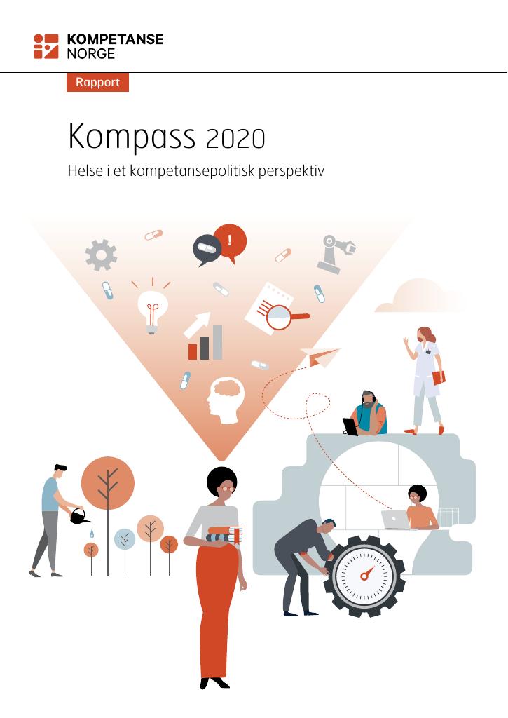 Forsiden av dokumentet Kompass 2020 : helse i et kompetansepolitisk perspektiv