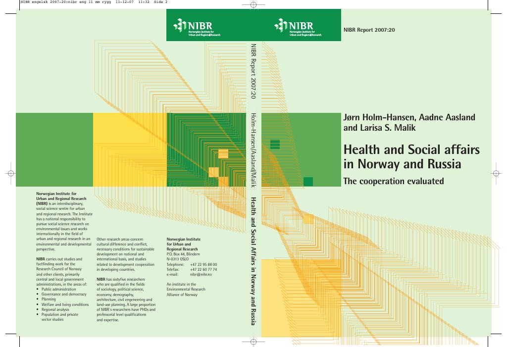 Forsiden av dokumentet Health and Social Affairs in Norway and Russia