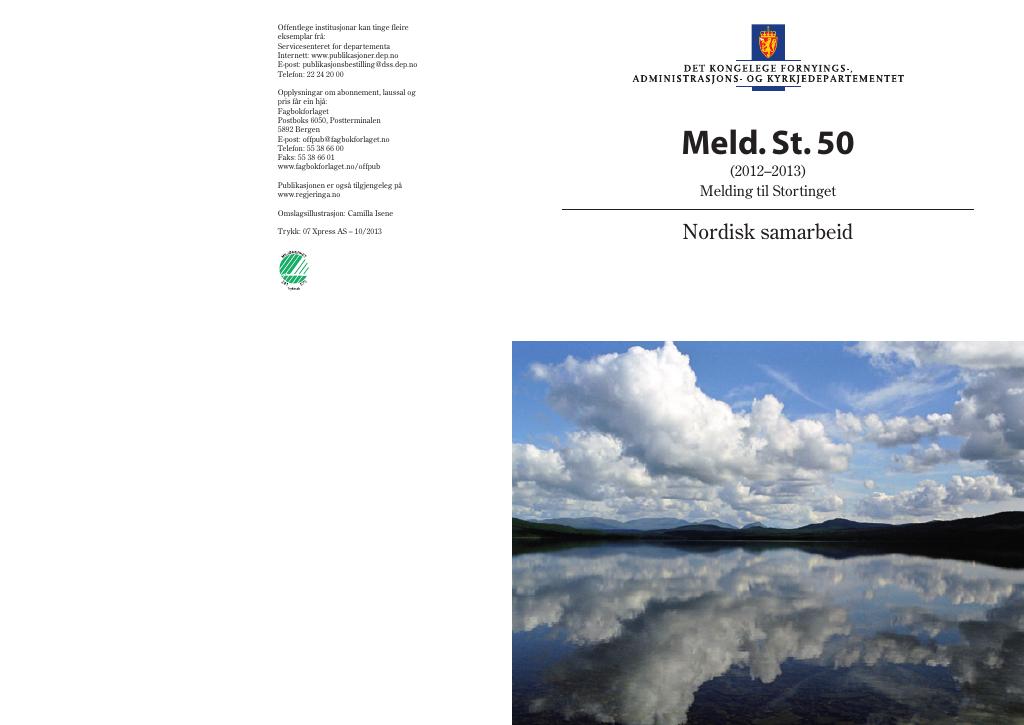 Forsiden av dokumentet Meld. St. 50 (2012–2013)