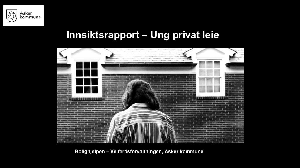 Forsiden av dokumentet Innsiktsrapport – Ung privat leie