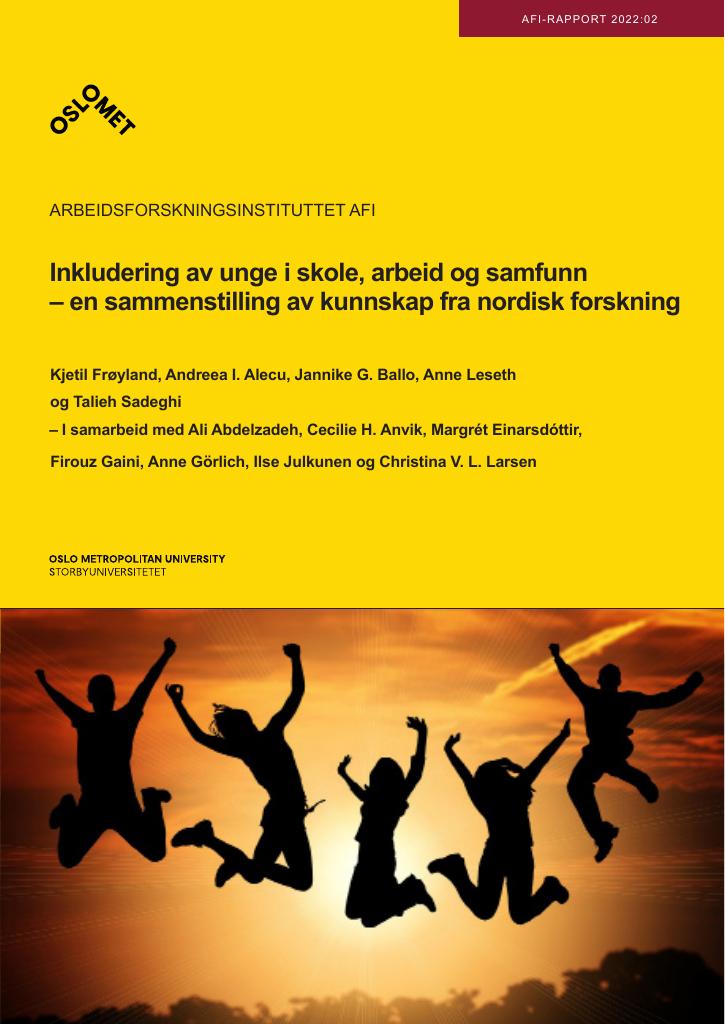 Forsiden av dokumentet Inkludering av unge i skole, arbeid og samfunn – en sammenstilling av kunnskap fra nordisk forskning