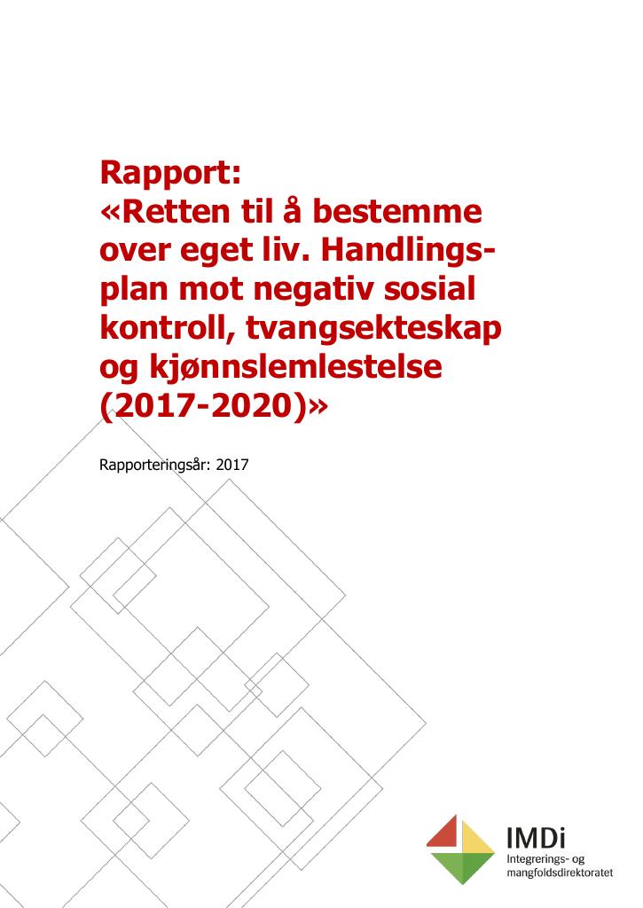 Forsiden av dokumentet Rapport - "Retten til å bestemme over eget liv"