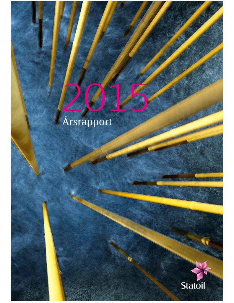 Forsiden av dokumentet Årsrapport Statoil 2015