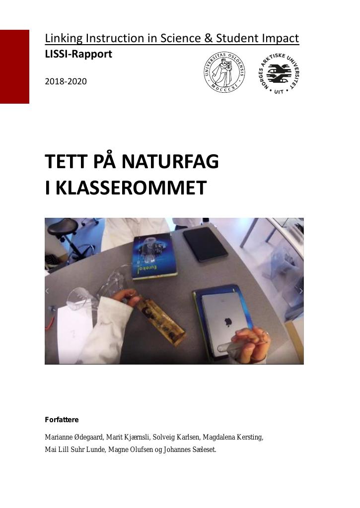 Forsiden av dokumentet Tett på naturfag i klasserommet