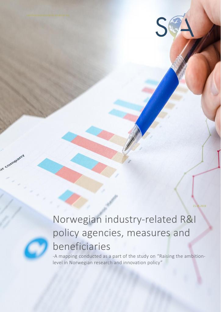 Forsiden av dokumentet Norwegian industry-related R&I policy agencies, measures and beneficiaries