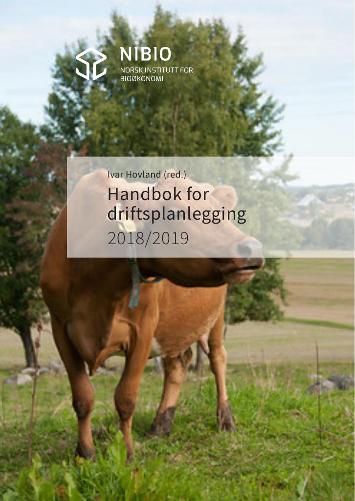 Forsiden av dokumentet Handbok for driftsplanlegging 2018/2019