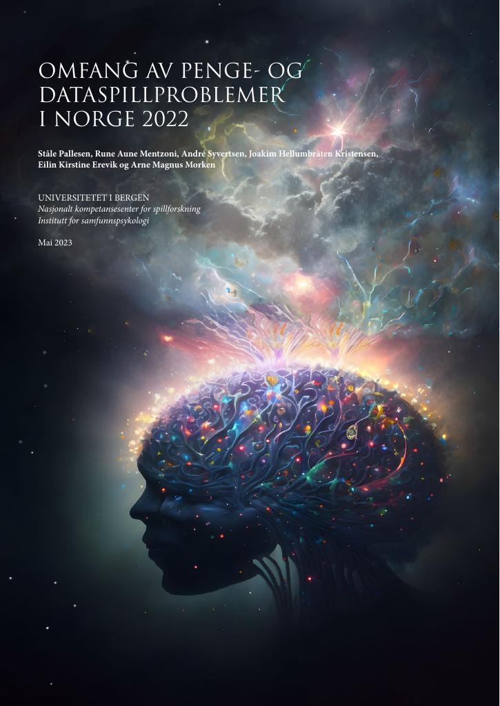 Forsiden av dokumentet Omfang av penge- og dataspillproblemer i Norge 2022