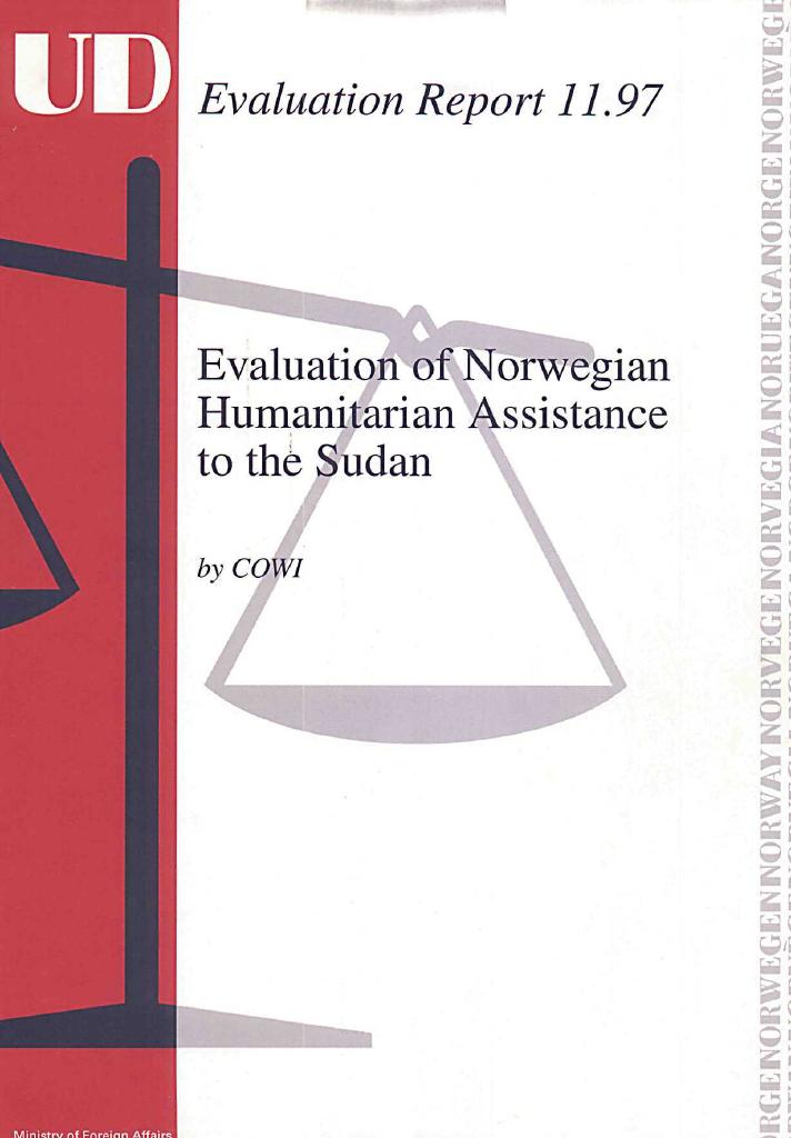 Forsiden av dokumentet Evaluation of Norwegian Humanitarian Assistance to the Sudan