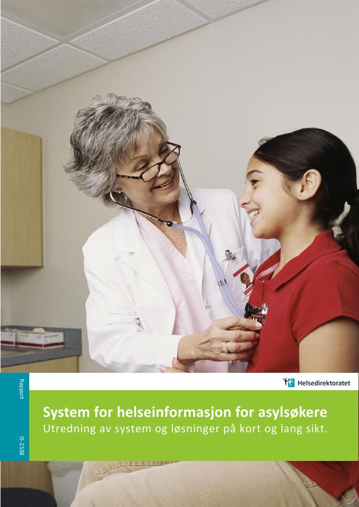 Forsiden av dokumentet System for helseinformasjon for asylsøkere