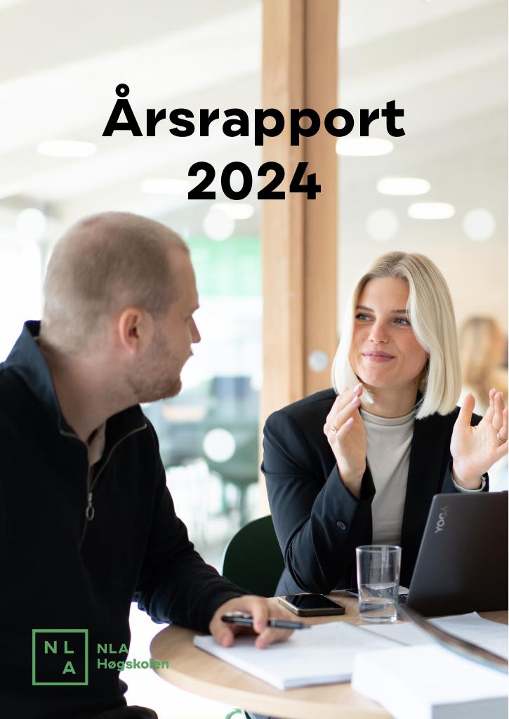 Forsiden av dokumentet Årsrapport NLA Høgskolen 2024