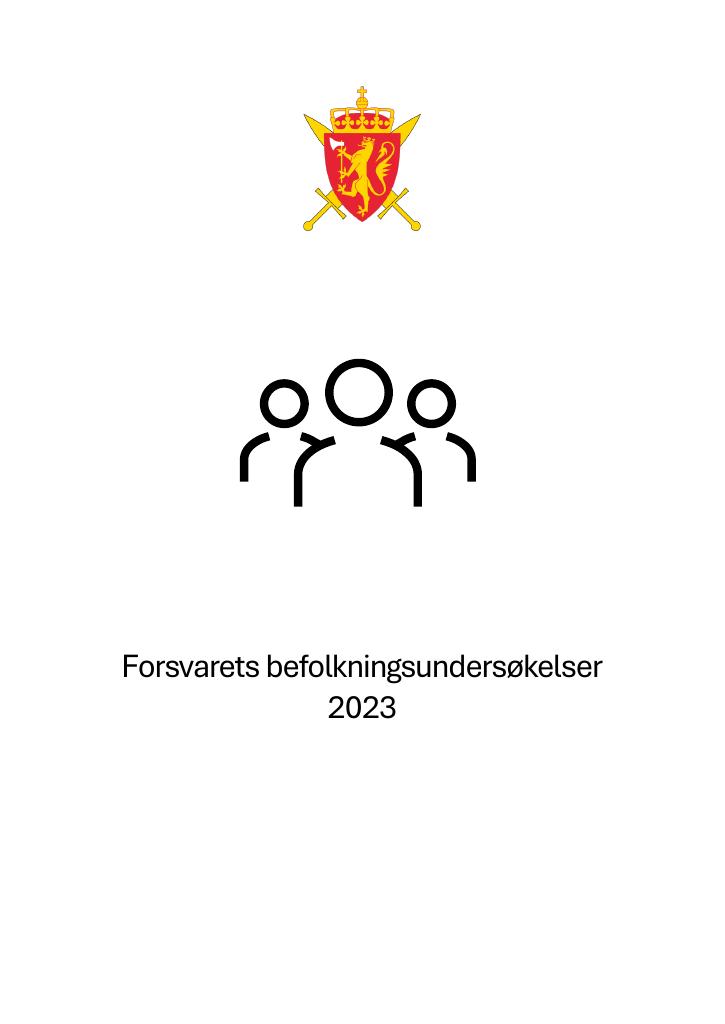 Forsiden av dokumentet Forsvarets befolkningsundersøkelser 2023