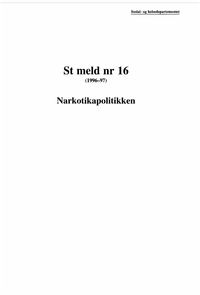 Forsiden av dokumentet Meld. St. 16 (1996–1997)