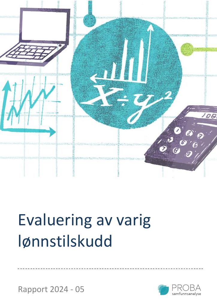 Forsiden av dokumentet Evaluering av varig lønnstilskudd