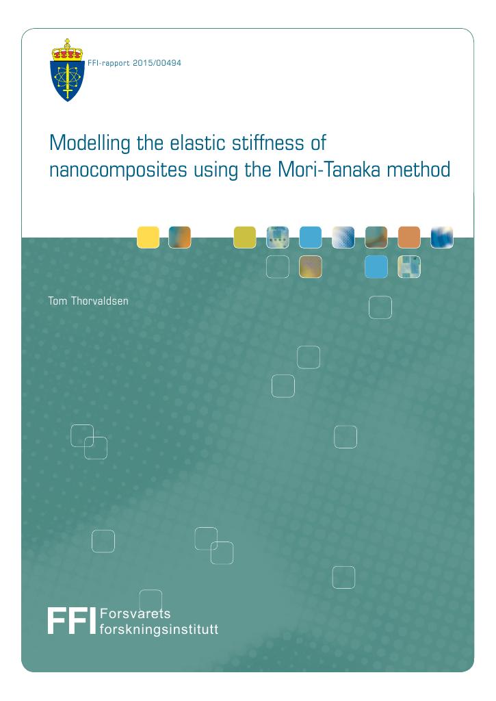 Forsiden av dokumentet Modelling the elastic stiffness of nanocomposites using the Mori-Tanaka method