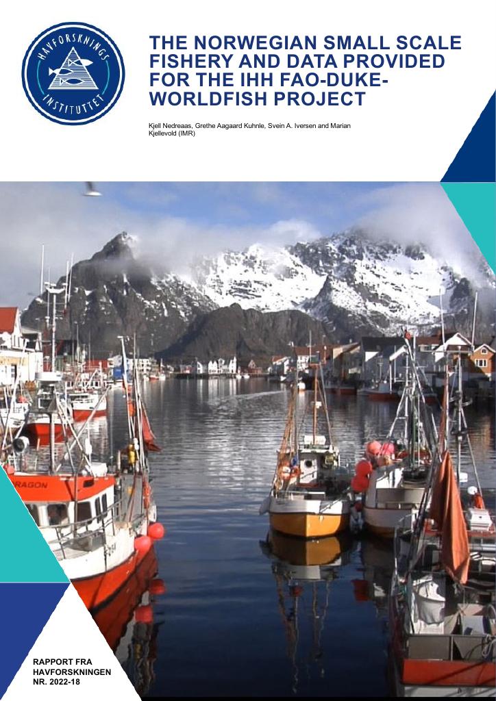 Forsiden av dokumentet The Norwegian small scale fishery and data provided for the IHH FAO-Duke-WorldFish project