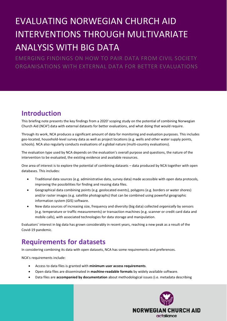 Forsiden av dokumentet Evaluating NCA interventions through multivariate analysis with big data