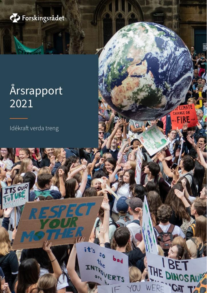 Forsiden av dokumentet Årsrapport Norges forskningsråd 2021