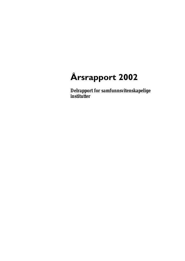 Forsiden av dokumentet Årsrapport Forskningsrådet 2002