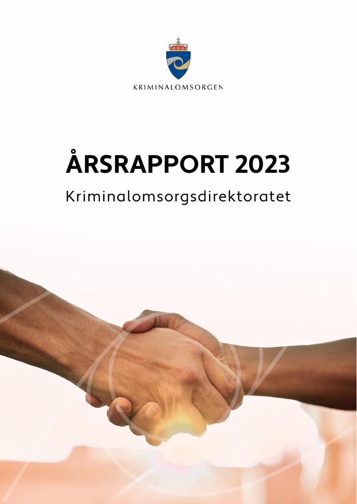 Forsiden av dokumentet Årsrapport Kriminalomsorgsdirektoratet 2023