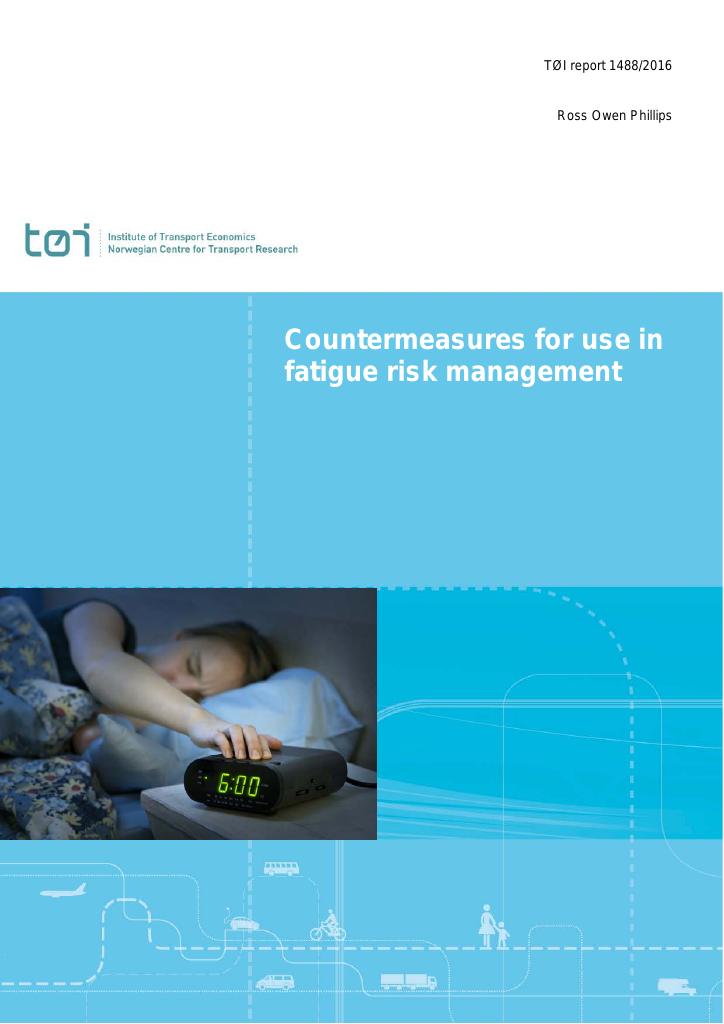 Forsiden av dokumentet Countermeasures for use in fatigue risk management