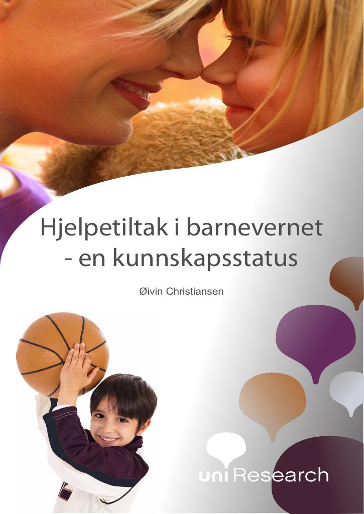 Forsiden av dokumentet Hjelpetiltak i barnevernet