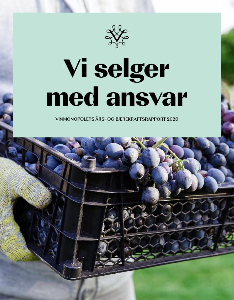 Forsiden av dokumentet Årsrapport Vinmolopolet 2020