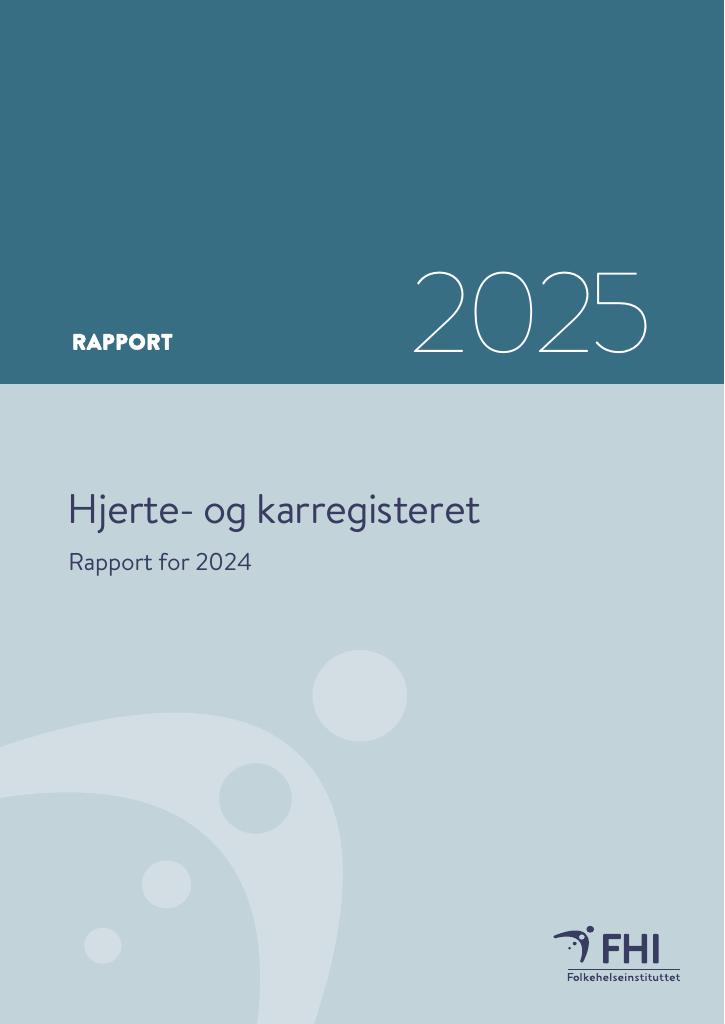 Forsiden av dokumentet Hjerte- og karregisteret - Rapport for 2024