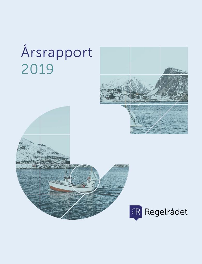 Forsiden av dokumentet Årsrapport Regelrådet 2019