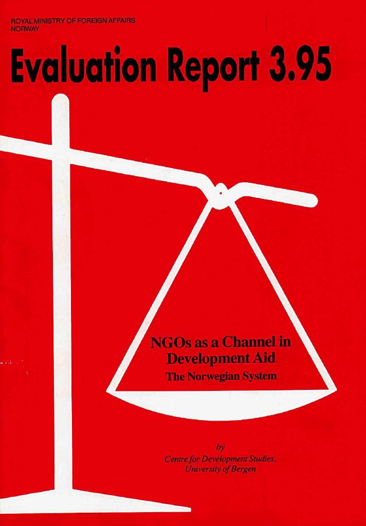 Forsiden av dokumentet NGOs as a Channel in Development Aid The Norwegian System