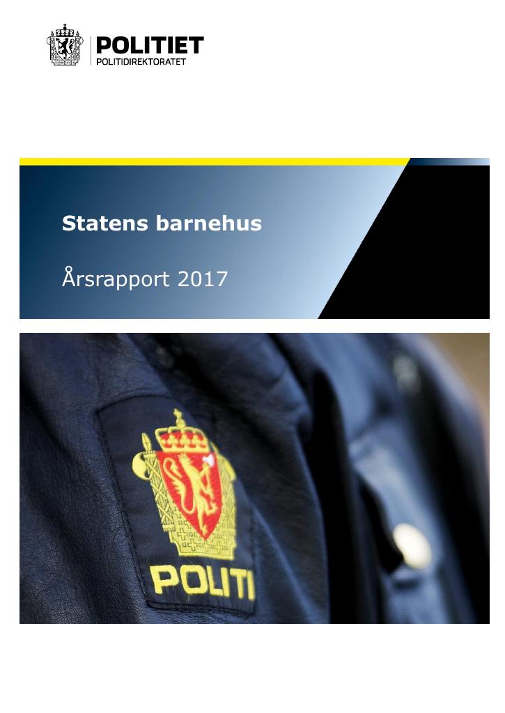 Forsiden av dokumentet Statens barnehus - årsrapport 2017
