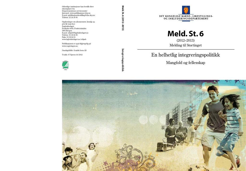 Forsiden av dokumentet Meld. St. 6 (2012-2013)