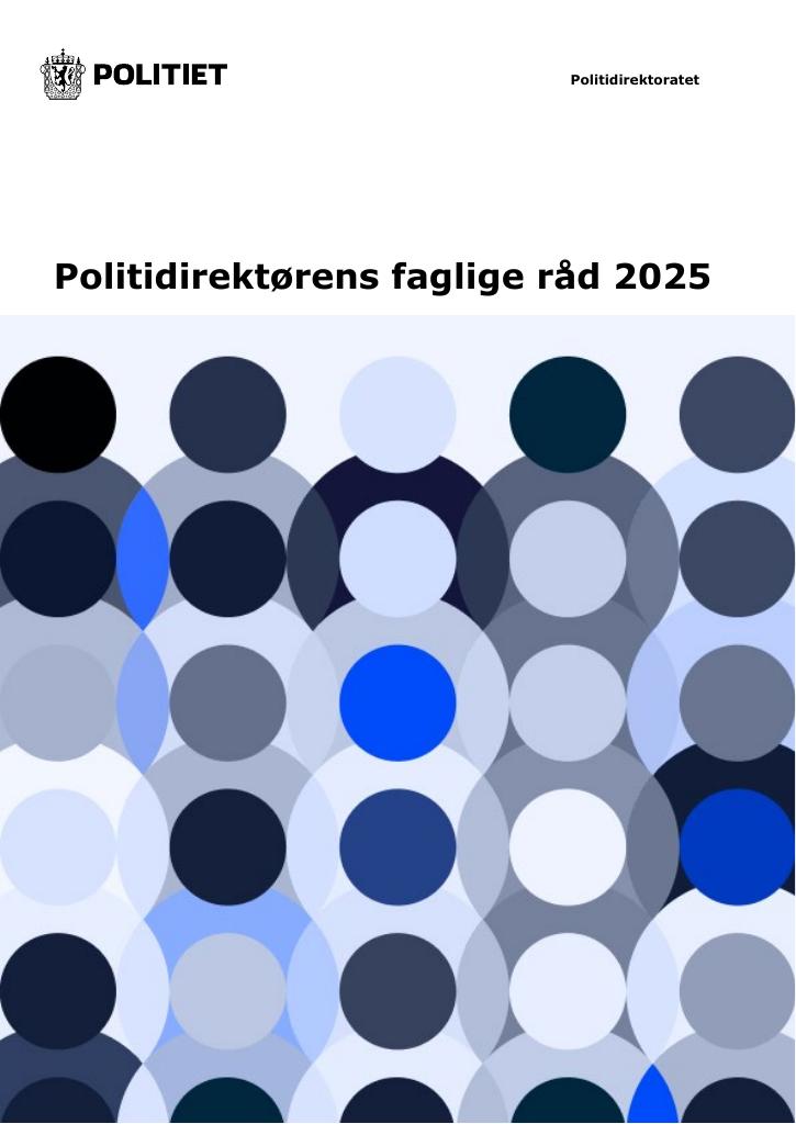 Forsiden av dokumentet Politidirektørens faglige råd 2025