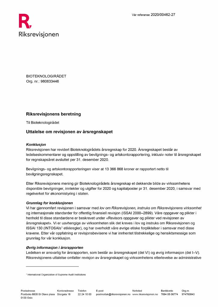 Forsiden av dokumentet Brev