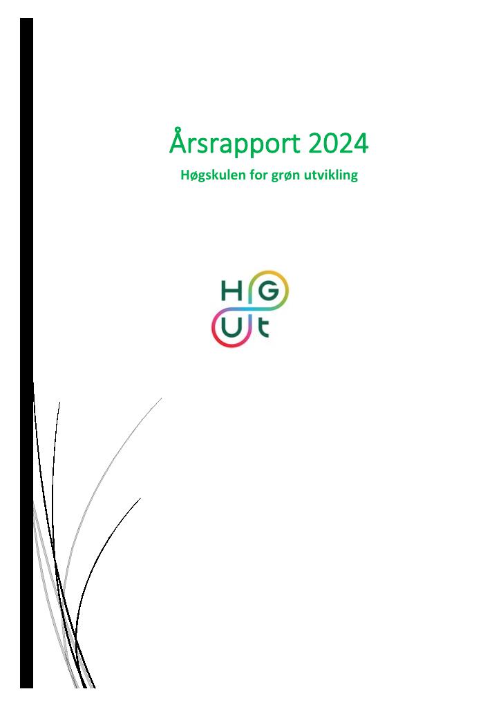 Forsiden av dokumentet Årsrapport Høgskulen for grøn utvikling 2024
