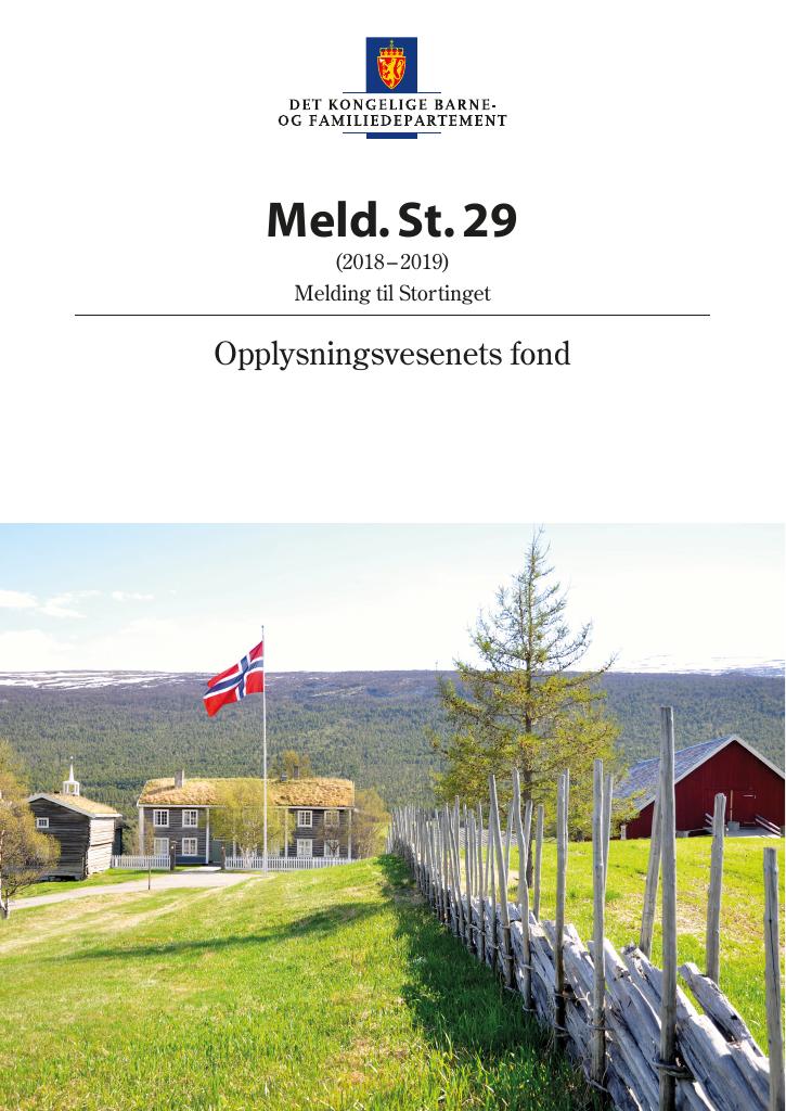 Forsiden av dokumentet Meld. St. 29 (2018–2019)