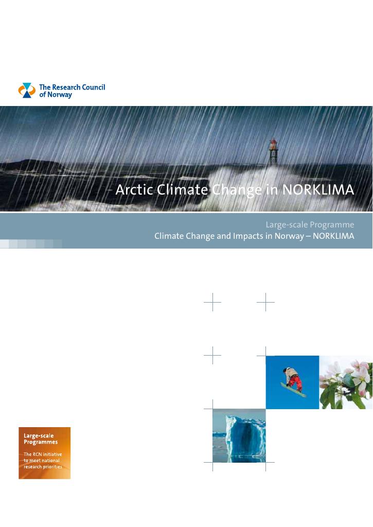 Forsiden av dokumentet Arctic Climate Change in NORKLIMA