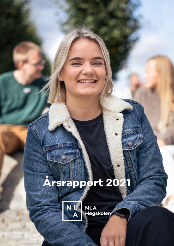 Forsiden av dokumentet Årsrapport NLA Høgskolen 2021