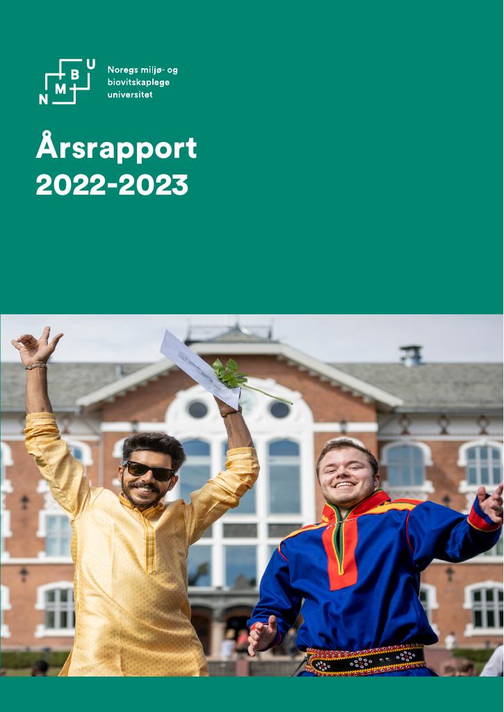Forsiden av dokumentet Årsrapport Norges miljø- og biovitenskapelige universitet 2022