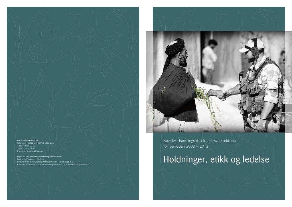 Forsiden av dokumentet Holdninger, etikk og ledelse