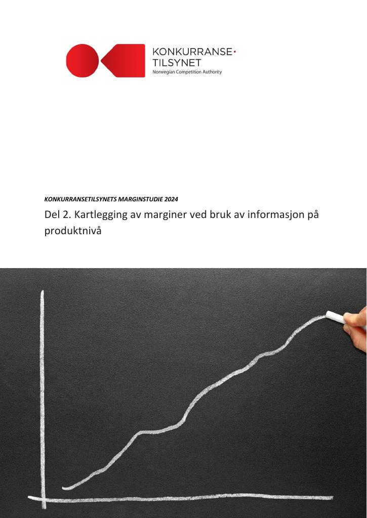 Forsiden av dokumentet KONKURRANSETILSYNETS MARGINSTUDIE 2024