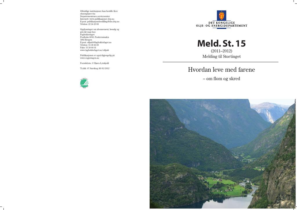 Forsiden av dokumentet Meld. St. 15 (2011–2012)