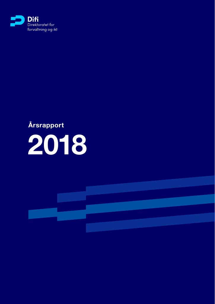 Forsiden av dokumentet Årsrapport Difi 2018