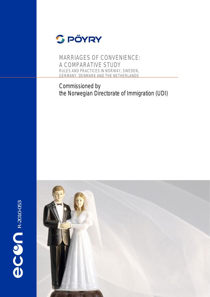 Forsiden av dokumentet Marriage of convenience : A Comparative Sudy
