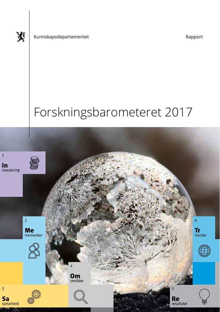 Forsiden av dokumentet Forskningsbarometeret 2017